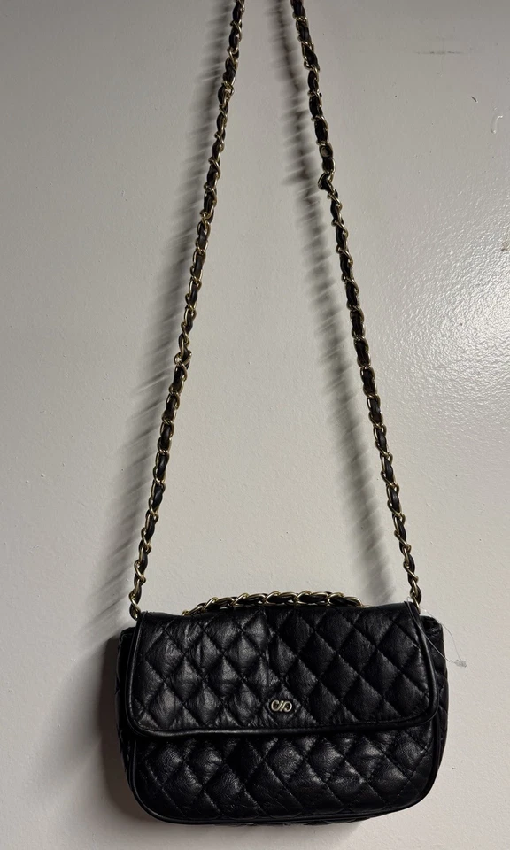 Magid стеганая кожаная Дамская сумка цепочка ремень застежки вечер конвертируемый кошелек  - Изображение 2 из 4