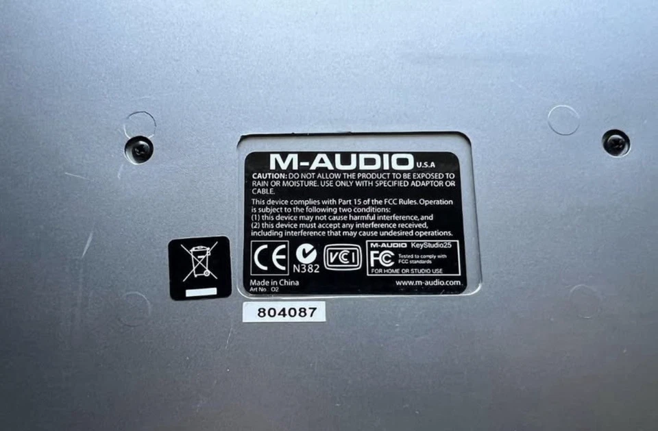 M-Audio KeyStudio 25 MIDI Keyboard Controller 2006 - 2007 - Silver Working - Image 4 of 4