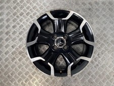 10-18 CITROEN DS3 17" INCH 5 SPOKE 4 STUD BLACK ALLOY WHEEL 7JX17CH (SCRATCHED)