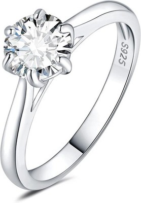 JewelryPalace 1ct 2ct 3ct Rundschliff Zirkonia Solitär Promise Ring Damen, 