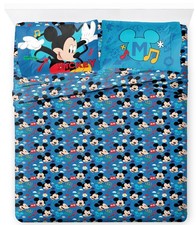 Jay Franco Kids Mickey Mouse Queen Sheet Set - Ultra-Soft Flat, Fitted, Pillow