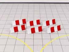 20x AIRCRAFT JET BLAST FENCES (Red/White) Airport Taxiway Models 1:500 Scale