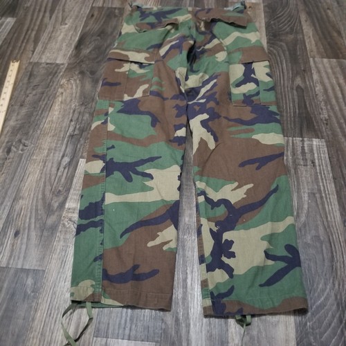 US Military Army Woodland Camo BDU Cargo Combat Trousers/Pants Small Regular 90s - Picture 10 of 12