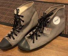 VTG 90s 80s Crayons 10 Gray High Top Sneaker Shoes Canvas Rubber Sole New Retro