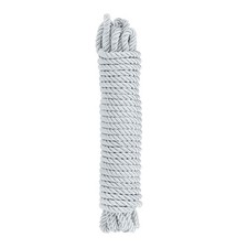 Trim Cord Rope 8mm Nylon Twisted Braid Trim Rope 0.3" 11 Yards Light Gray