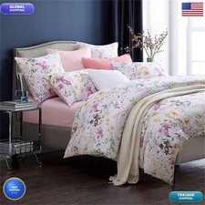 Abreeze 100 Egyptian Cotton Duvet Cover Set Cal.King 3 Pieces Floral Print