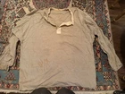 Vintage Civil War Mens Reenacting Shirt Cotton Wood Buttons 4X