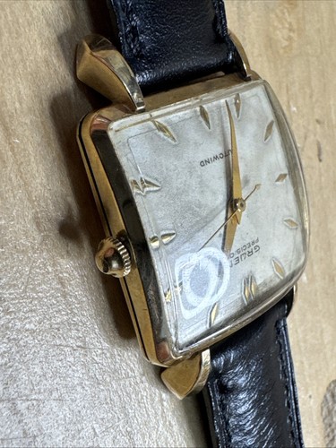 Vintage Gruen Precious Autowind Square Tank 30mm Herrenuhr wie abgebildet C227 - Bild 3 von 7