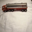 Tonka Gulf Tanker Truck Pressed Steel Orange Silver Vintage Model