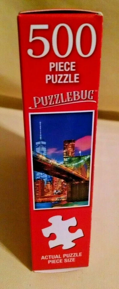 BROOKLYN BRIDGE PUZZLE FREEDOM TOWER EAST RIVER NY NEW 500 PC PUZZLEBUG 2021. - Image 3 of 4