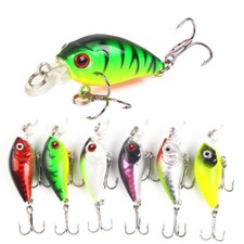 7pcs Fishing Lures Lifelike Lures Crank Bait Plastic Bass Swimming Bait