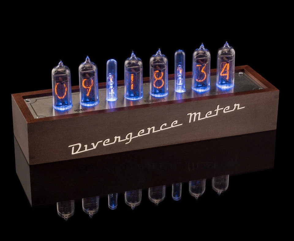 IN-14 Fine Grid Nixie Tubes Clock in Wooden Case 12/24H SlotMachine GRA & AFCH - Image 2 of 4
