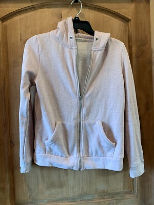 Cache Cache Women's Hoodie Sweatshirt Pink/Gray Heathered NO Drawstring sz S