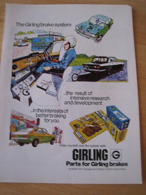 GIRLING BRAKE SYSTEM INTENSIVE RESEARCH SYSTEM SAFE POSTER ADVERT A4 FILE 3