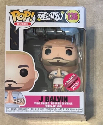 Funko Pop Rocks  J Balvin 136 Limited Edition Figure Reggaeton PR Colombia NEW