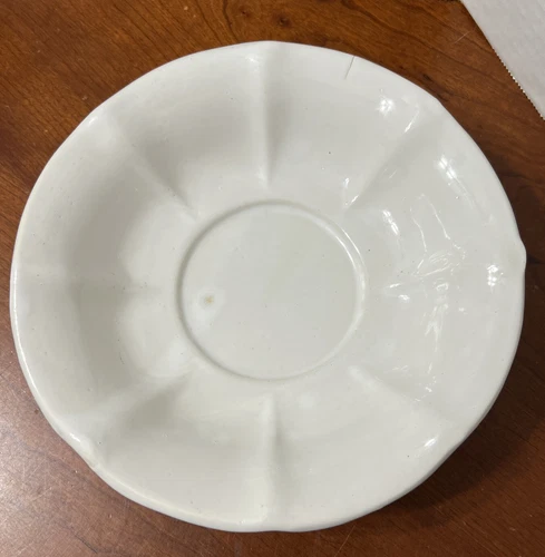 McCoy Pottery USA Wash Basin Bowl Scalloped Edge White Glaze
