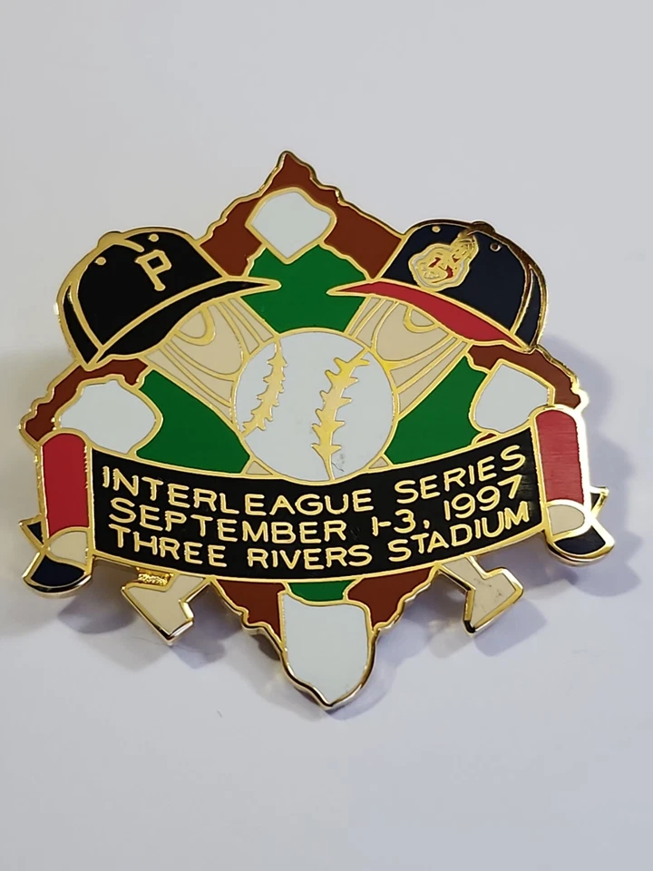 Interleague Series Souvenir Pin Pittsburgh Pirates & Cleveland Indians 1997 RARE - Image 3 of 4