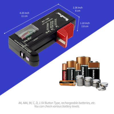 Universal Battery Tester for AA AAA C D 9V Button Cell Batteries status Checker