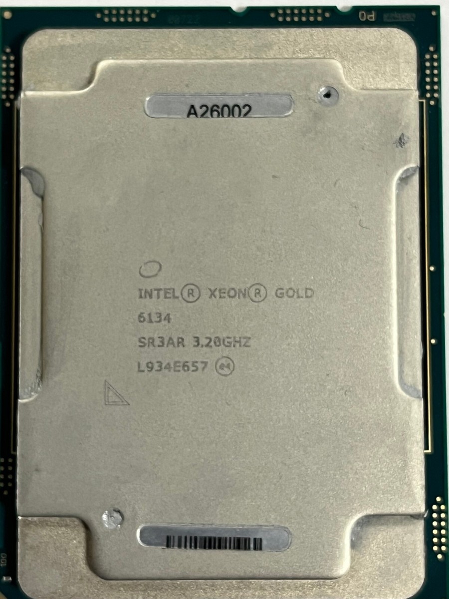 Intel Xeon Gold 6134 3.20GHz 24.75MB 8-Core LGA3647 CPU Processor