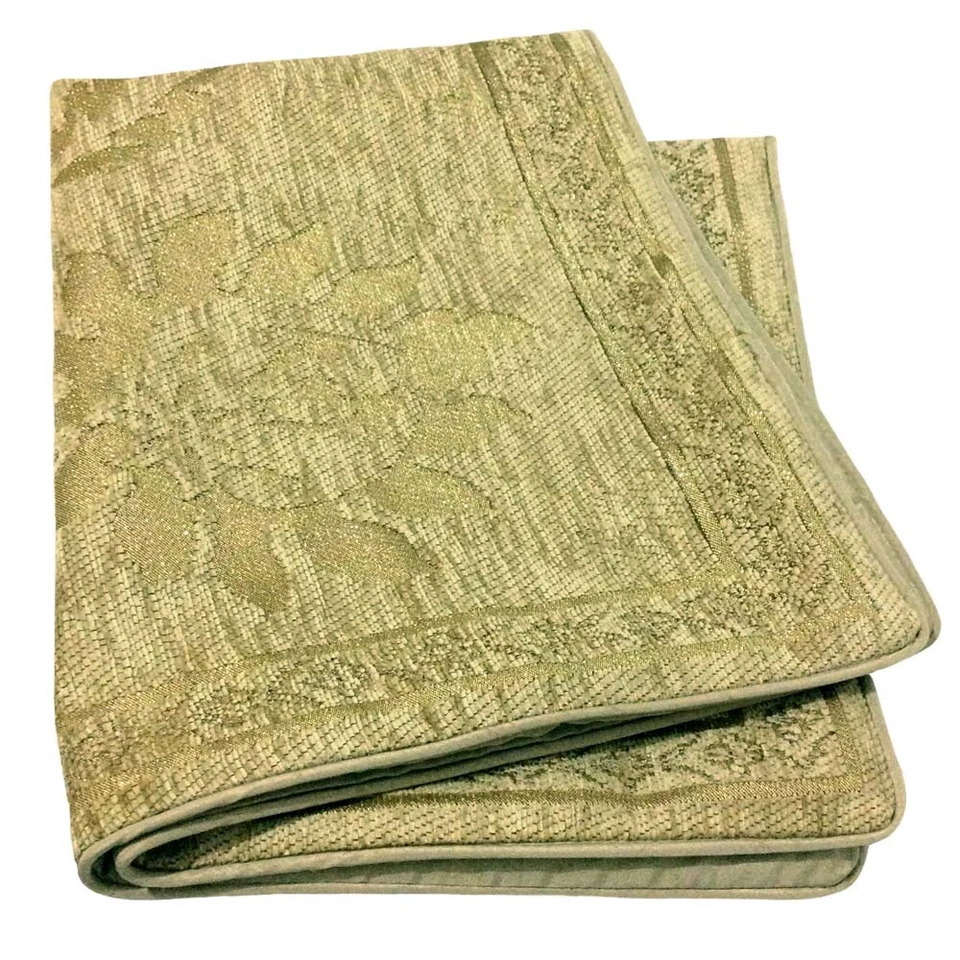 Upholstery/Chenille Jacquard Beige-Gold Effect 20"x28" Pillow Case/Cushion Cover - Image 4 of 4