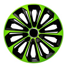 Tapacubos Universales 16 pulgadas NRM Juego 4 piezas Negro Verde ABS NRM Stig