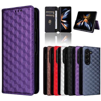 For Samsung Z Fold6/5/4 Shockproof PU Leather Wallet Card Rugged Flip Stand Case