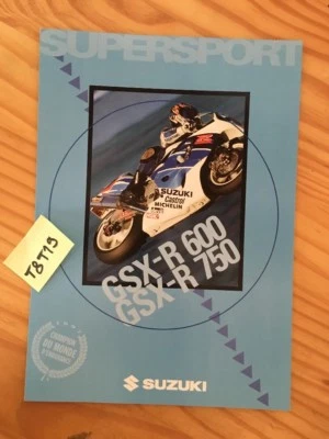 Suzuki GSX-R 600 750 SRAD GSXR prospectus moto brochure publicité dépliant