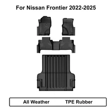 Car All Weather Floor Mats + Trunk Mat Cargo Liner For Nissan Frontier 2022-2025