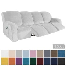 1/2/3/4 Seater Stretch Recliner Sofa Cover Velvet Armchair Covers Sofa Slipcover