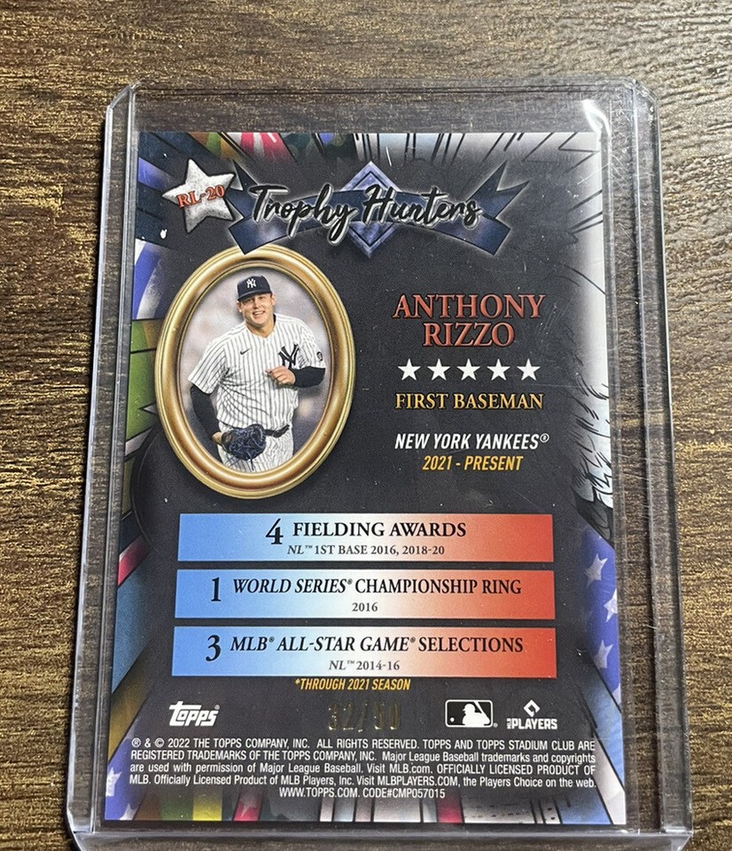 2022 Topps Stadium Club Chrome - Trophy Hunters Gold /50 #RL-20 Anthony ...