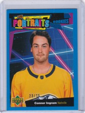 2020 2020-21 UPPER DECK CONNOR INGRAM BLUE ROOKIE PORTRAITS 23/25 P-62 PREDATORS