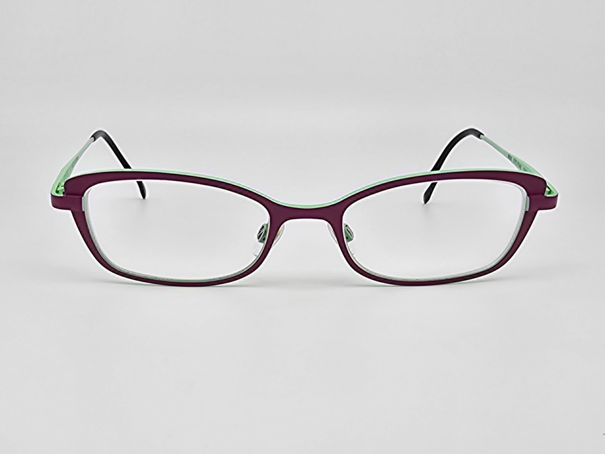 Bevel 8602 Eye Fone Deep Purple Foam Green Cat Eye  display picture 2