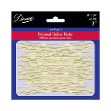 Diane - Pack of 100 Plastic Pointed Hair Roller Picks 3" D1107