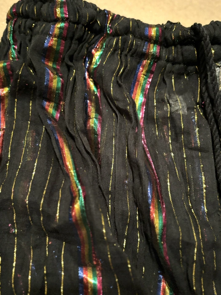 Pantalones Harén Scheherezade Imports Mujer Talla L-XL Boho Jingling Cordones Foto 3 de 4