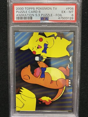 2000 Topps Pokemon TV Animation Series 3 Puzzle Card 6 Foil #PO6