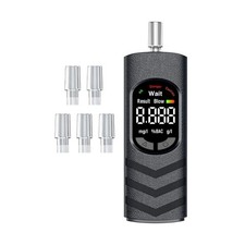 Personal Breath Tester with Clear Screen  5 Mouthpieces Set for Drinking Checks