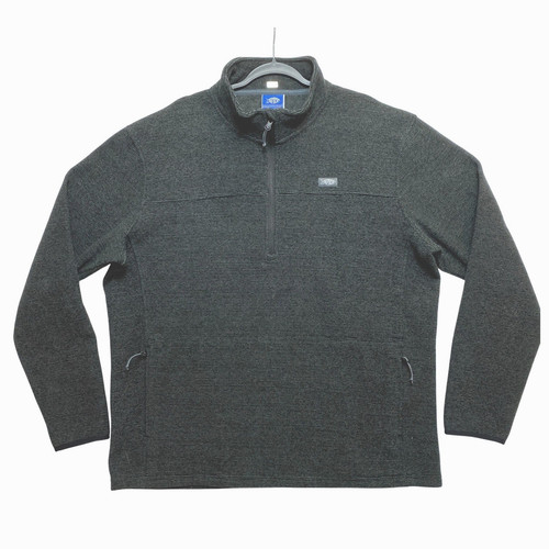 AFTCO Jacket Mens XXL Gray Black Quarter Zip Pullover Pockets Sentinel