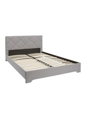 Image of Luca King Bed Frame Light Grey Elegant and Comfortable Bedroom Furniture