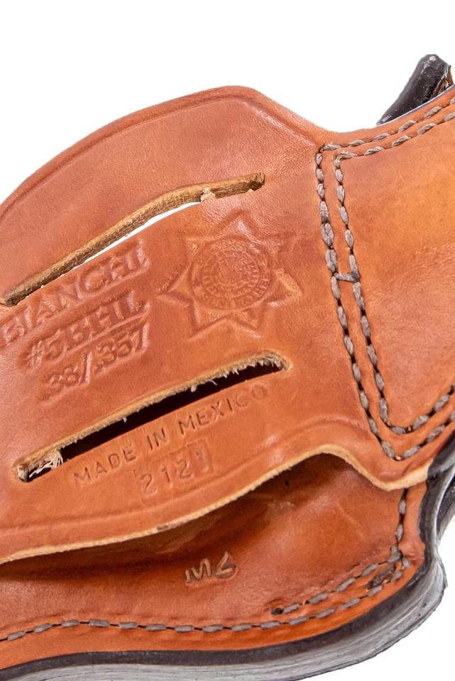 Bianchi, 5BHL Leather Holster, Tan, Size 11, Right Hand - Image 3 of 4