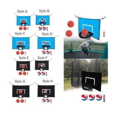 Trampolines Basketball Hoop Attachment Children Child Basketball Game with Pump
