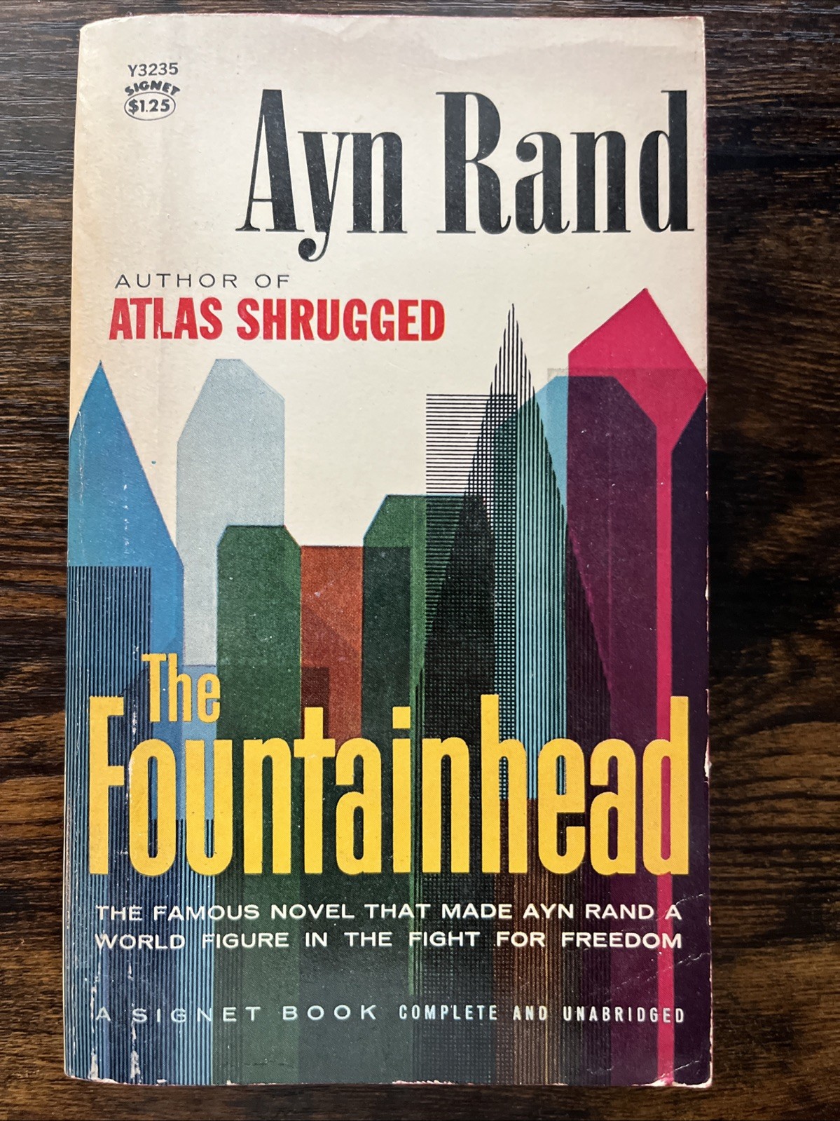 The Fountainhead by Ayn Rand Signet Vintage Paperback