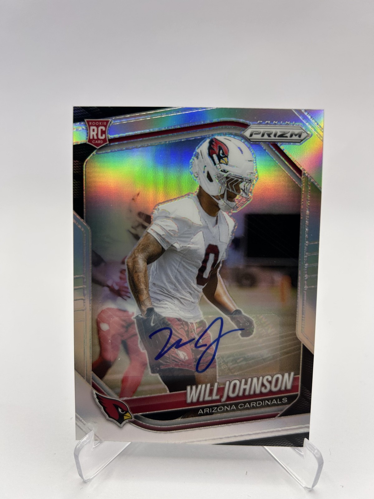 2025 Panini Prizm #370 Will Johnson Prizm Autographs Silver Rookie RC Auto