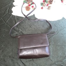 Women's Leather Crossbody Bag Small many compartments for organizing