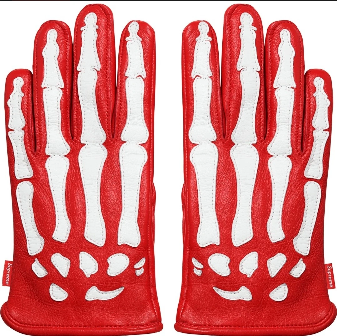 FW17 Supreme X Vanson Leather X-Ray gloves red size L large New | eBay