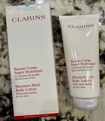 Clarins Moisture-Rich Body Lotion 6.5 oz Shea Butter NEW IN BOX Hydrating