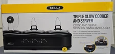 Bella Triple 1.5 qt. Slow Cooker & Server Open Box