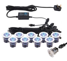 Outdoor Light Silver IkonPRO CCT 35mm Decking Kit IP67 Blue 6500K Or Daylight