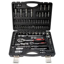 ANXTECH 95PCS Socket Wrench Set with 1/2" 1/4" Ratchet Wrenches Mechanics Tool