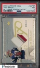 2003 UD Ultimate Collection Tom Brady Patriots GU Patch 27/175 PSA 7 NM