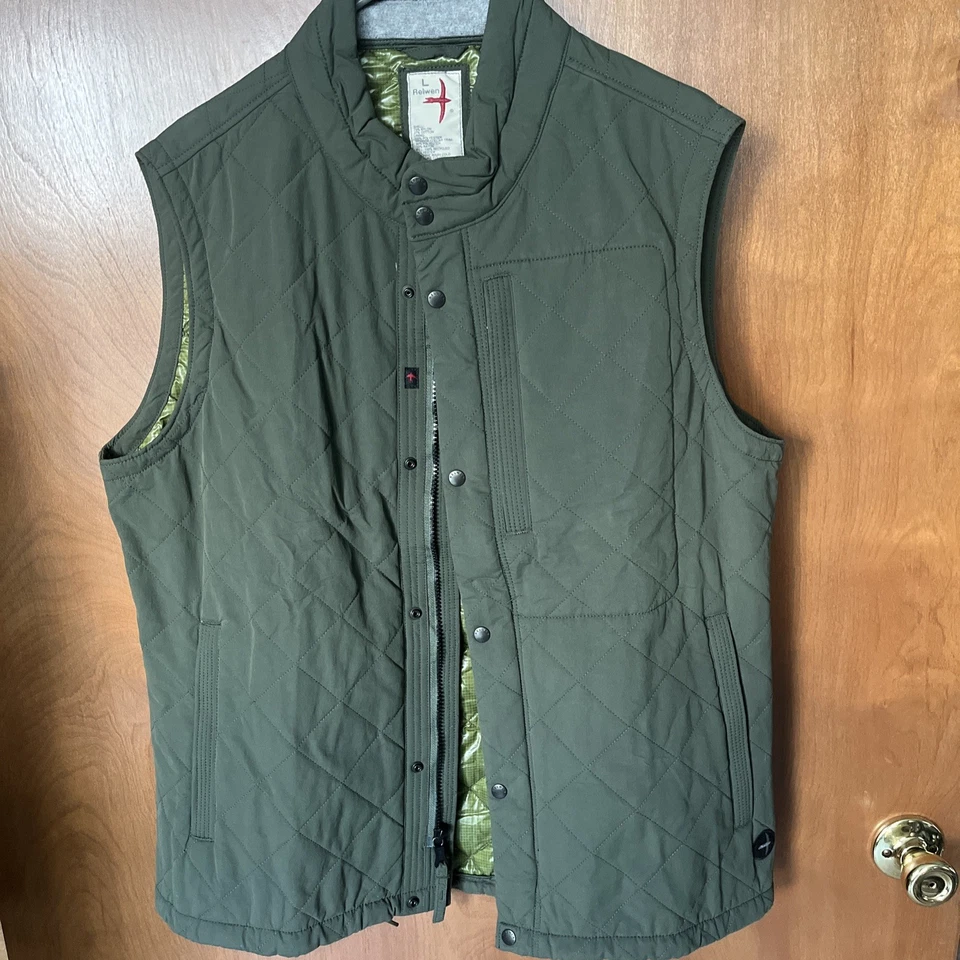 Relwen Quilted Tanker Olive Vest Mens L HUCKBERRY Sold Out Rare - Image 2 of 4
